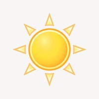 Sun clipart, weather illustration. Free public domain CC0 image.