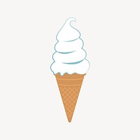 Soft serve clipart, dessert illustration. Free public domain CC0 image.