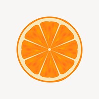 Orange slice clipart, fruit illustration. Free public domain CC0 image.