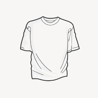 T-shirt drawing, apparel illustration. Free public domain CC0 image.
