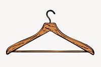 Cloth hanger clipart, apparel illustration vector. Free public domain CC0 image.
