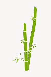 Bamboo tree clipart, botanical illustration. Free public domain CC0 image.