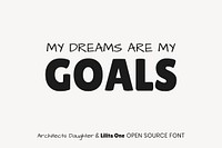 Architects Daughter & Lilita One open source font by Kimberly Geswein, Juan Montoreano