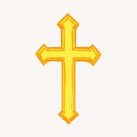 Christian cross clipart, religious illustration. Free public domain CC0 image.