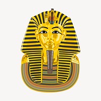 King Tut clipart, Egyptian tomb illustration. Free public domain CC0 image.