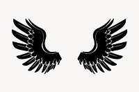 Angel wings clipart, decorative illustration. Free public domain CC0 image.