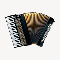 Accordion clipart, musical instrument illustration. Free public domain CC0 image.