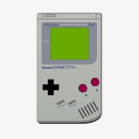 Retro game console clipart, kid's toy illustration. Free public domain CC0 image.