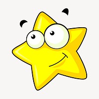 Cartoon starfish clipart, sea animal illustration. Free public domain CC0 image.