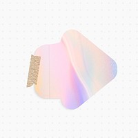 Holographic reminder psd with arrow shape and washi tape