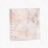 Note paper psd with orange watercolor background