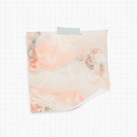 Note psd with orange watercolor background