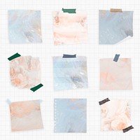 Notepad psd with pastel watercolor background