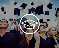 Graduation Caps Achievement Education Success Concept