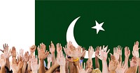 Pakistan National Flag Group of People Concept