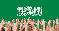 Saudi Arabia National Flag Group of People Concept