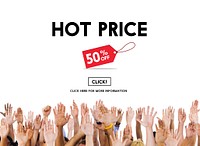 Hot Price Big Sale Deduction Advertisement Retail Concept