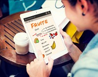 Fruits Berries Healthy Shopping List Concept