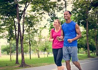 Couple Exercise Happiness Healthy Lifestyle Concept