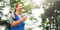 Mature woman jogging in the park