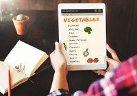 Vegetables Nutrition Shopping List Concept