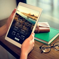 Booking Flight Travel Website Concept