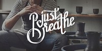 Just Breath Calmness Peaceful Mind Meditation Concept