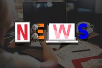 News Broadcast Information Report Update Communication Concept