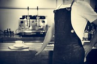 Barista Cafe Coffee Uniform Apron Service Shop Concept
