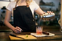 Woman Mixed Cocktail Beverage Drink Concept