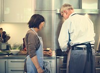 Cooking Senior Couple Togetherness Concept