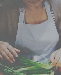 Female Cook Prepareing Food Ingredient Concept