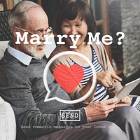 Marry Me Proposal Marriage Online Messaging Concept