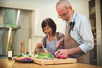 Family Cooking Kitchen Preparation Dinner Concept