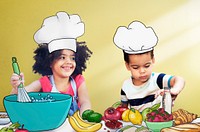 Children Kids Cooking Kitchen Fun Concept