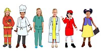 Group of Children in Dreams Job Uniform