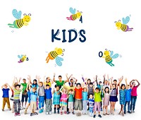 Kids Children Friendship Together Team Bee Graphic