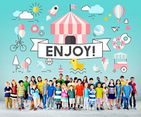 Children Kids Energetic Youth Playful Concept