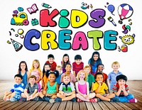 Kids Create Cretivity Design Ideas Colorful Concept
