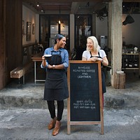 Barista Uniform Restaurant Service Apron Coffee Concept
