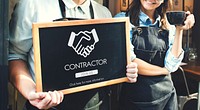 Business Organization Handshake Graphics Concept