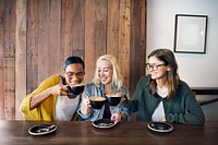 Beverage Break Cafe Coffee Cheerful Femininity Concept
