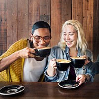 Break Casual Coffee Shop Coworker Cheerful Concept