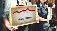 Grand Oppening Ceremony Business Join Concept