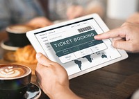 Booking Ticket Online Flight Travel Concept