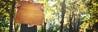 Businessman Cardboard Placard Fail Exhaust Concept