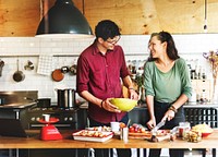 Couple Eating Food Feeding Sweet Concept