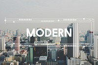 Modern Building Architecture Capital City Words Graphic Concept