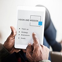Vision And Mission Startup Strategy Goals Concept