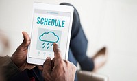 Schedule Forecast Weather Rainy Cloud Concept